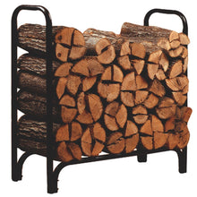 Load image into Gallery viewer, Black Powder Coated Steel Firewood Log Rack - 4ft