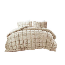 Load image into Gallery viewer, Twin Size Beige Velvety Soft Down Alternative Comforter Set