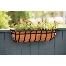Load image into Gallery viewer, 30-inch Window/Deck Planter with Coco Liner in Black