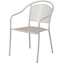 Load image into Gallery viewer, 3-Piece Grey Steel Metal Outdoor Patio Furniture Set with 2 Chairs and 1 Table