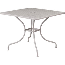Load image into Gallery viewer, 3-Piece Grey Steel Metal Outdoor Patio Furniture Set with 2 Chairs and 1 Table