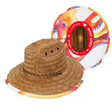 Load image into Gallery viewer, Peter Grimm Octopus Jr - Children's Straw Lifeguard Hat