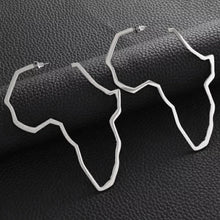 Load image into Gallery viewer, African Map Outline Drop Earrings
