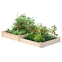 Load image into Gallery viewer, 4 ft x 8 ft Pine Wood 2 Tier Raised Garden Bed - Made in USA