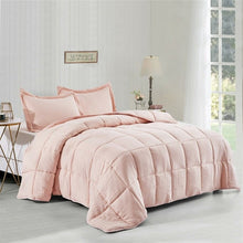 Load image into Gallery viewer, King Size Pink 3 Piece Microfiber Reversible Comforter Set