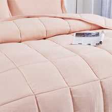 Load image into Gallery viewer, King Size Pink 3 Piece Microfiber Reversible Comforter Set