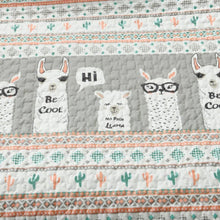 Load image into Gallery viewer, Pink Turquoise Grey White Llama Cactus Southwest 6 Piece Daybed Cover Set