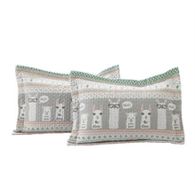 Load image into Gallery viewer, Pink Turquoise Grey White Llama Cactus Southwest 6 Piece Daybed Cover Set