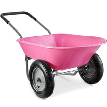 Load image into Gallery viewer, Heavy Duty 2-Wheel Multipurpose Rust Proof Wheelbarrow - Pink
