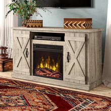 Load image into Gallery viewer, FarmHouse Rustic Pine TV Entertainment Electric Fireplace