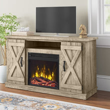 Load image into Gallery viewer, FarmHouse Rustic Pine TV Entertainment Electric Fireplace