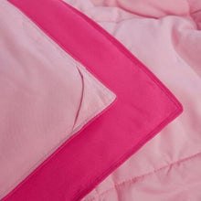 Load image into Gallery viewer, Twin/Twin XL Traditional Microfiber Reversible 3 Piece Comforter Set in Pink