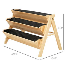 Load image into Gallery viewer, 3-Tier A Frame Fir Wood 3 Elevated Planter Box Raised Garden Bed
