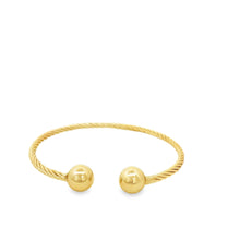Load image into Gallery viewer, Thin Twisted Bead Bangle (B142)