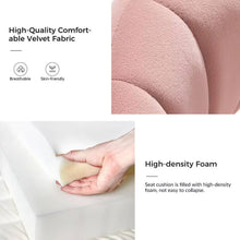 Load image into Gallery viewer, Pink Velvet Upholstered Wingback Accent Side Chair with Gold Metal Legs