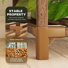 Load image into Gallery viewer, Natural Wood Bookcase Plant Stand Shelving Rack - Holds up to 9 Planters