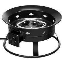 Load image into Gallery viewer, Portable Outdoor Black Metal Propane Fire Pit with Cover and Carry Kit