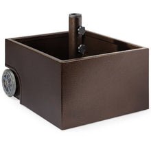 Load image into Gallery viewer, Portable Wheeled Powder Coated Steel Umbrella Base Stand / Planter Box