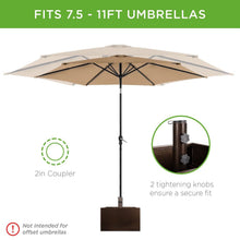 Load image into Gallery viewer, Portable Wheeled Powder Coated Steel Umbrella Base Stand / Planter Box