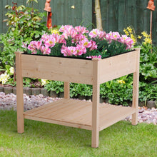 Load image into Gallery viewer, FarmHome Square Fir Wooden Raised Garden Planter Box