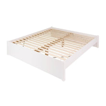 Load image into Gallery viewer, King Size White Wooden 4 Post Platform Bed Frame
