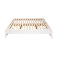 Load image into Gallery viewer, King Size White Wooden 4 Post Platform Bed Frame