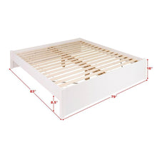 Load image into Gallery viewer, King Size White Wooden 4 Post Platform Bed Frame