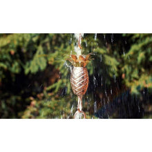 Load image into Gallery viewer, 8.5 Ft. Copper Pineapple Rain Chain Gutter Downspout - Basin Not Included