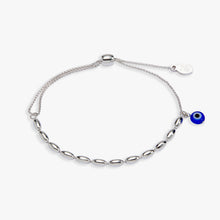Load image into Gallery viewer, Evil Eye Pull Chain Bracelet