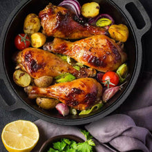 Load image into Gallery viewer, Cast Iron 5-Quart Pre-Seasoned Dutch Oven with 2-in-1 Skillet Lid 10.25-inch