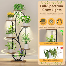 Load image into Gallery viewer, Modern 54-inch Tall Indoor Plant Stand Display Shelf with Grow Lights