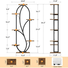 Load image into Gallery viewer, Modern 54-inch Tall Indoor Plant Stand Display Shelf with Grow Lights