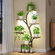 Load image into Gallery viewer, Modern 49-inch Tall Indoor Plant Stand Display Shelf with Grow Lights