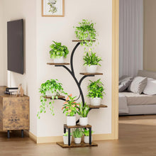 Load image into Gallery viewer, Modern 49-inch Tall Indoor Plant Stand Display Shelf with Grow Lights