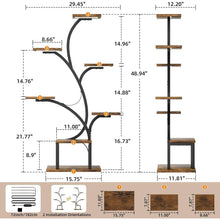 Load image into Gallery viewer, Modern 49-inch Tall Indoor Plant Stand Display Shelf with Grow Lights