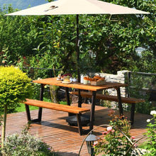 Load image into Gallery viewer, Modern Wooden Picnic Table with 2 Benches Outdoor Patio Dining Set