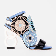 Load image into Gallery viewer, The Parama Blue Leather Ankle Strap Women Sandal