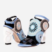 Load image into Gallery viewer, The Parama Blue Leather Ankle Strap Women Sandal