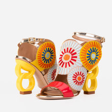 Load image into Gallery viewer, The Parama Yellow Leather Ankle Strap Women Sandal