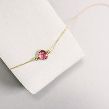 Load image into Gallery viewer, Pink Tourmaline Quartz Minimalist Ballet Necklace