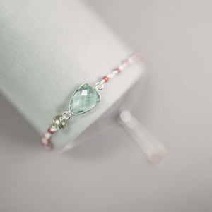 Green Amethyst Silver Isla Bracelet