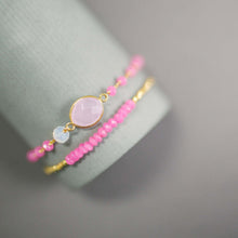 Load image into Gallery viewer, Rose Quartz Adjustable Gemstone Bracelet