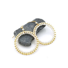 Load image into Gallery viewer, Pearl Halo Earrings