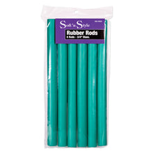 Load image into Gallery viewer, Perm Rods - Rubber Rods 6 ct - Green 3/4"