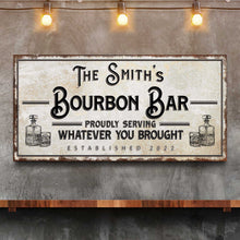 Load image into Gallery viewer, Personalized Bourbon Bar Sign