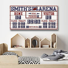 Load image into Gallery viewer, Personalized Hockey Scoreboard Sign