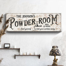 Load image into Gallery viewer, Personalized Powder Room Sign