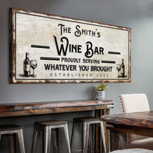 Load image into Gallery viewer, Personalized Wine Bar Sign II