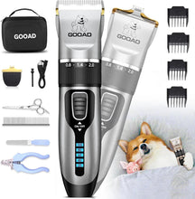 Load image into Gallery viewer, Pet Grooming Clippers Kit – Quiet Cordless Rechargeable Trimmer &amp; Paw Shaver for Dogs &amp; Cats