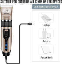 Load image into Gallery viewer, Pet Grooming Clippers Kit – Quiet Cordless Rechargeable Trimmer &amp; Paw Shaver for Dogs &amp; Cats